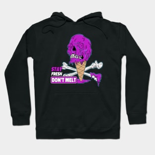 Cute Skeleton Screaming Ice Cream Skull Hoodie